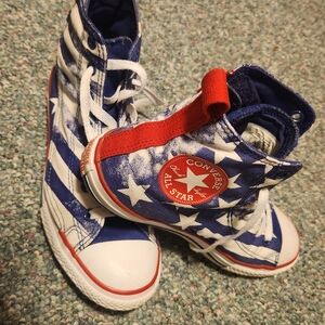 Converse Kids' Blue and Red High-Top Sneakers